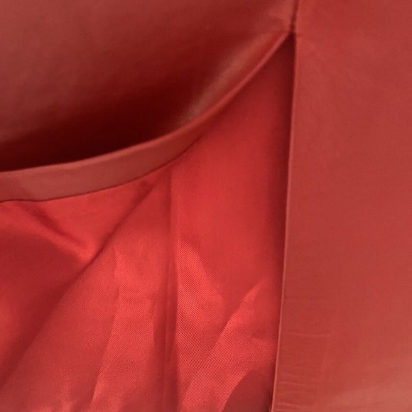 Sexy West Bay Vintage High Waist Red Leather Pencil Skirt 10-12 - Picture 2 of 10